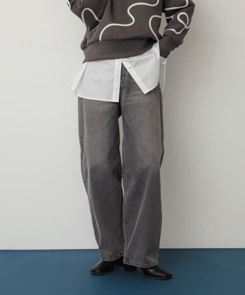 people sense グレーワイドデニム Ｓサイズ people sense グレーワイドデニム Sサイズ おしゃれな50代は「デニム