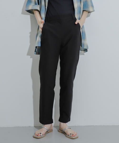 **SENSE OF PLACE by URBAN RESEARCH / センスオブプレイス バイ アーバンリサーチ その他パンツ | 『TALLサイズあり』ストレッチスリムテーパードパンツ(BLACK)