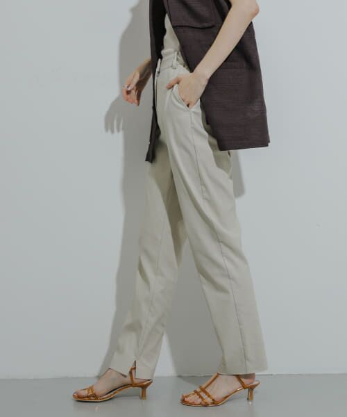 **SENSE OF PLACE by URBAN RESEARCH / センスオブプレイス バイ アーバンリサーチ その他パンツ | 『TALLサイズあり』ストレッチスリムテーパードパンツ(GREIGE)