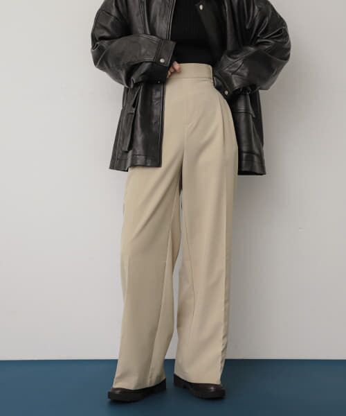 **SENSE OF PLACE by URBAN RESEARCH / センスオブプレイス バイ アーバンリサーチ その他パンツ | 『一部WEB限定カラー』『TALLサイズ/WEB限定』ワイドイージーパンツ(BEIGE)