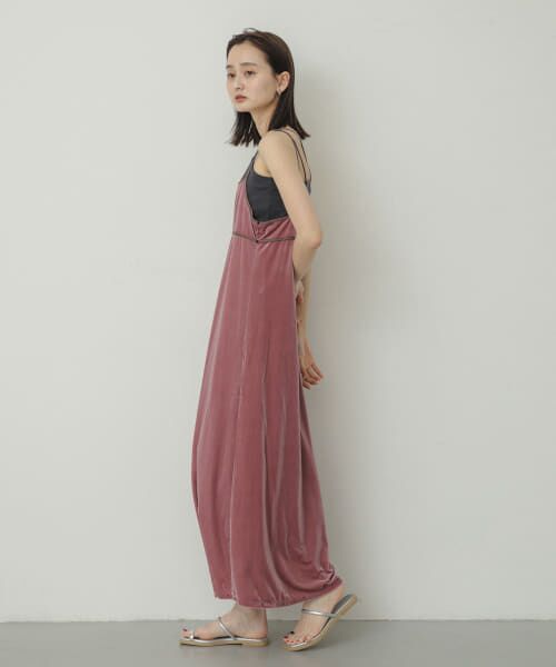 セール】 フロントスリットベロアキャミワンピース （ワンピース