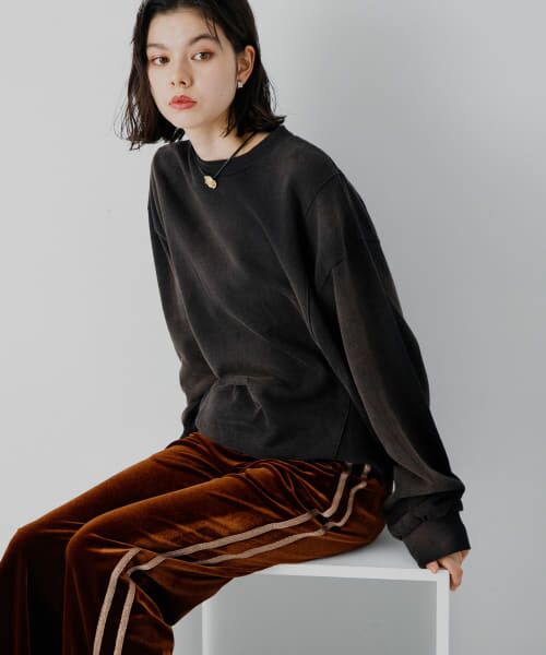 ＊＊SENSE OF PLACE by URBAN RESEARCH / センスオブプレイス バイ アーバンリサーチ スウェット | 『ユニセックス』ヴィンテージライクスウェット（BLACK）