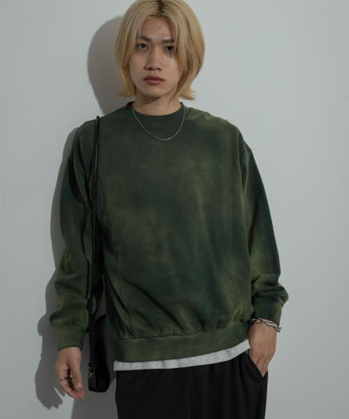 ＊＊SENSE OF PLACE by URBAN RESEARCH / センスオブプレイス バイ アーバンリサーチ スウェット | 『ユニセックス』ヴィンテージライクスウェット（GREEN）