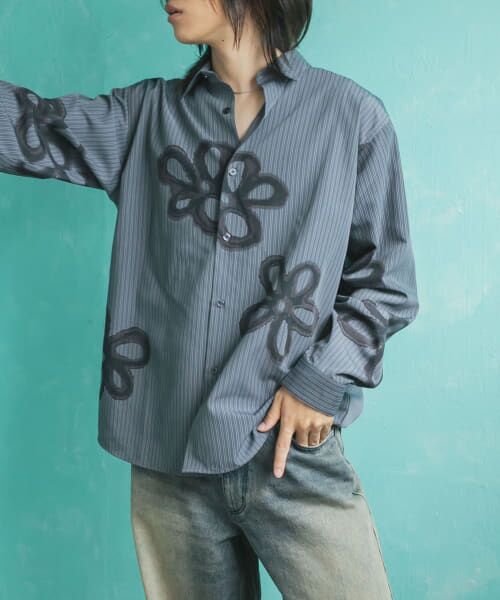 SUNSHINE+CLOUD☆ストライプリネンシャツ New standa shirt – Sunshine+Cloud