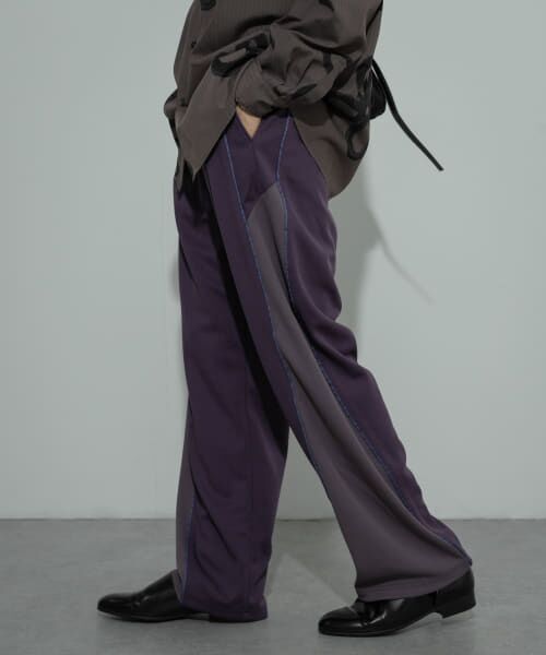 セール】 ブロックドトラックジャージラインパンツ （その他