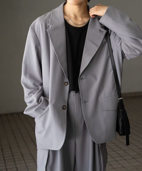 ＊＊SENSE OF PLACE by URBAN RESEARCH / センスオブプレイス バイ アーバンリサーチ その他アウター | 『セットアップ対応』シングルルーズジャケット（GRAY）