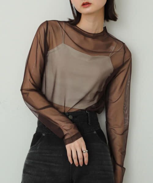 【未使用品】URBAN RESEARCH バックオープン楊柳シアードレス セール】シアー楊柳ボートネックプルオーバー（Tシャツ