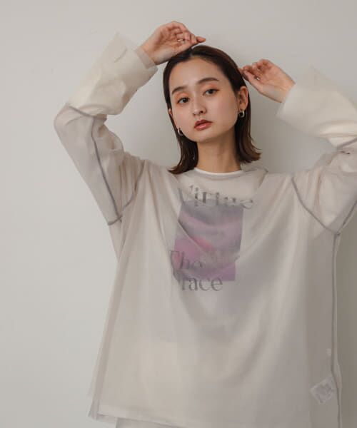 セール】 グラフィックロングTシャツ （Tシャツ）｜＊＊SENSE OF