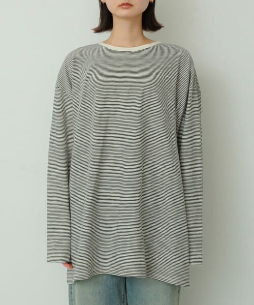 セール】 シアーボーダールーズトップ （Tシャツ）｜＊＊SENSE