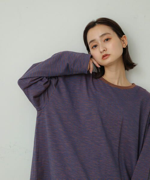 セール】 シアーボーダールーズトップ （Tシャツ）｜＊＊SENSE