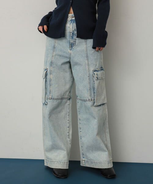 ＊＊SENSE OF PLACE by URBAN RESEARCH / センスオブプレイス バイ アーバンリサーチ デニムパンツ | ヴィンテージデニムワイドパンツ（L.INDIGO）
