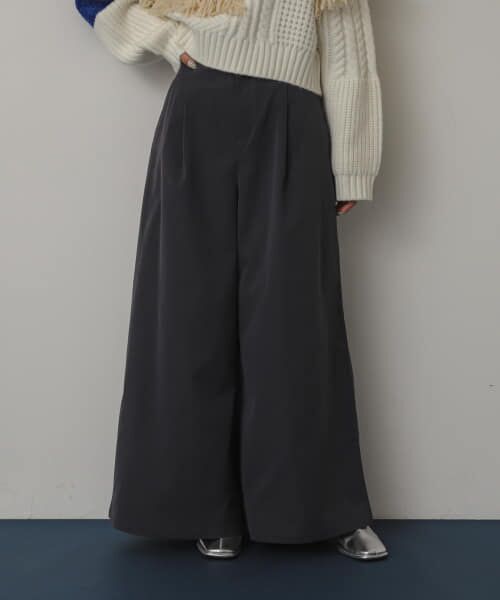 ＊＊SENSE OF PLACE by URBAN RESEARCH / センスオブプレイス バイ アーバンリサーチ その他パンツ | バックベルトバギーパンツ（CHARCOAL）