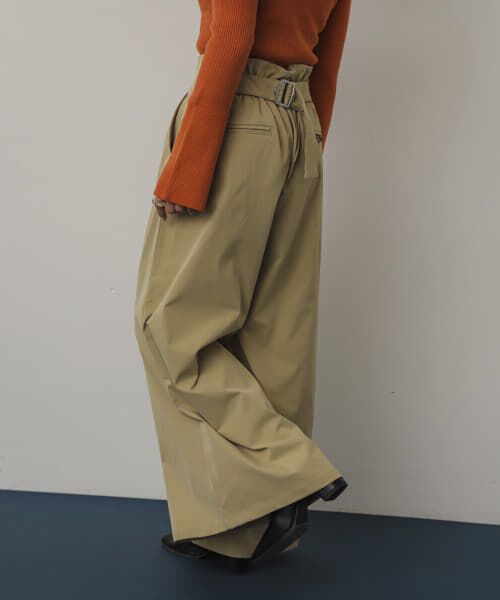 ＊＊SENSE OF PLACE by URBAN RESEARCH / センスオブプレイス バイ アーバンリサーチ その他パンツ | バックベルトバギーパンツ（BEIGE）