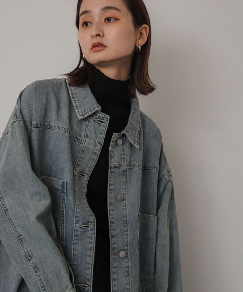 アーバンリサーチ　シシュウオーバーデニムジャケット　L.INDIGO セール】 シシュウデニムオーバージャケット （Gジャン・デニム
