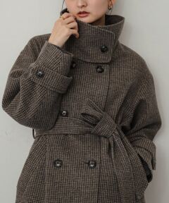 スタンドカラーロングコート