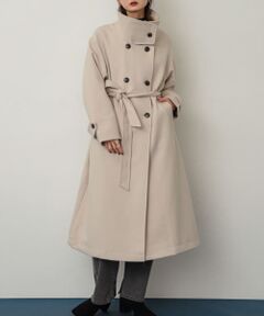 スタンドカラーロングコート