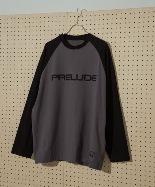 ＊＊SENSE OF PLACE by URBAN RESEARCH / センスオブプレイス バイ アーバンリサーチ Tシャツ | HONDA Raglan Long-Sleeve T-shirts（CHARCOAL）