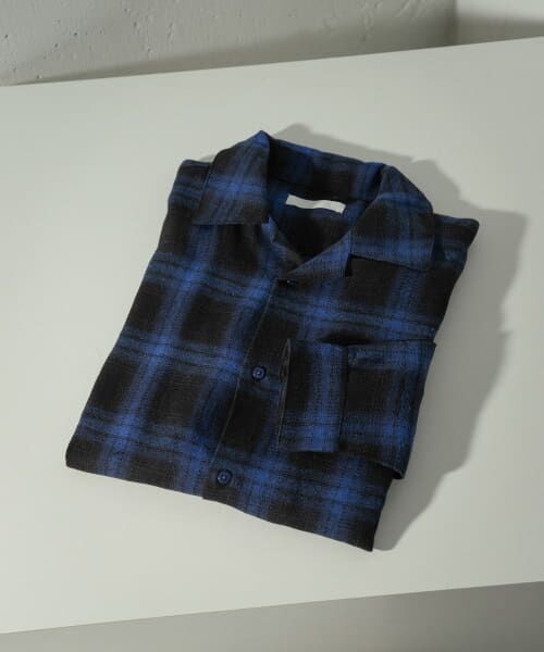 ＊＊SENSE OF PLACE by URBAN RESEARCH / センスオブプレイス バイ アーバンリサーチ シャツ・ブラウス | オンブレーチェックシャツ（BLUE）