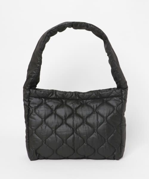 ＊＊SENSE OF PLACE by URBAN RESEARCH / センスオブプレイス バイ アーバンリサーチ ショルダーバッグ | ナイロンキルトビッグショルダー（BLACK）