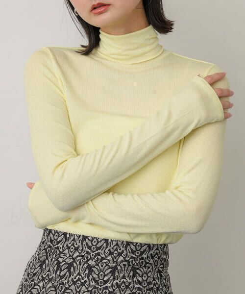 ＊＊SENSE OF PLACE by URBAN RESEARCH / センスオブプレイス バイ アーバンリサーチ Tシャツ | メローハイネックトップ（YELLOW）