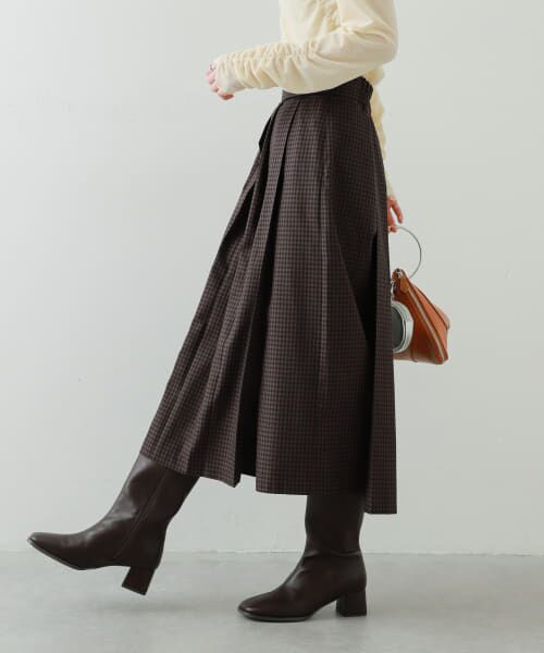＊＊SENSE OF PLACE by URBAN RESEARCH / センスオブプレイス バイ アーバンリサーチ その他パンツ | プリーツスカパン（BRN×BLK）