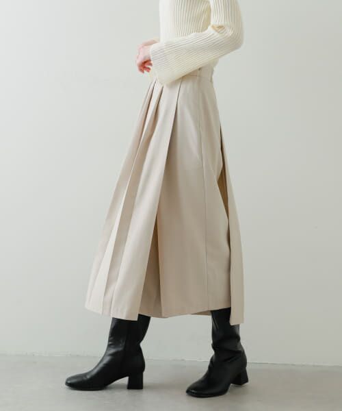 ＊＊SENSE OF PLACE by URBAN RESEARCH / センスオブプレイス バイ アーバンリサーチ その他パンツ | プリーツスカパン（GREIGE）