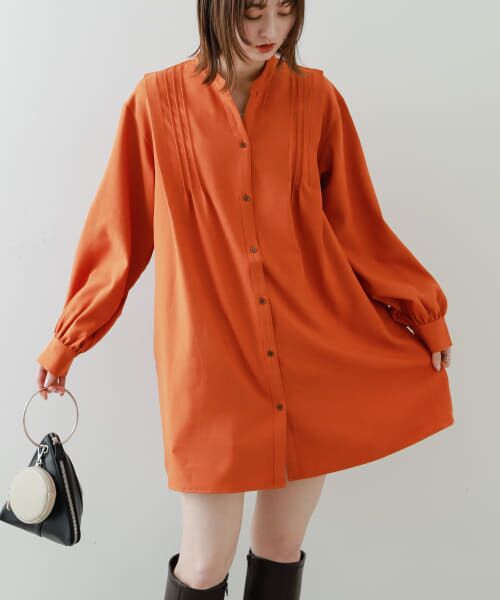 ONE PIECE - たけぽんさん専用 セール】 『Shortサイズあり』タックシャツワンピース