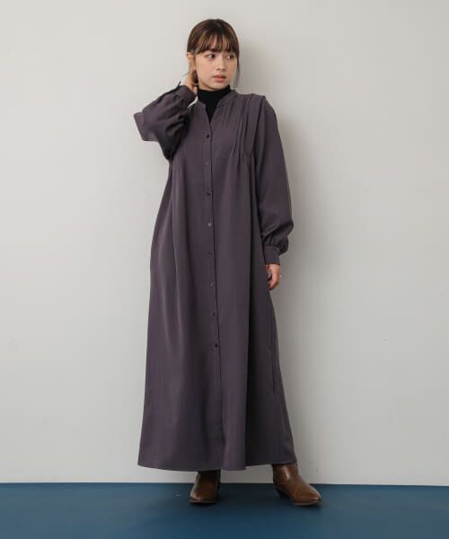 セール】 『Shortサイズあり』タックシャツワンピース