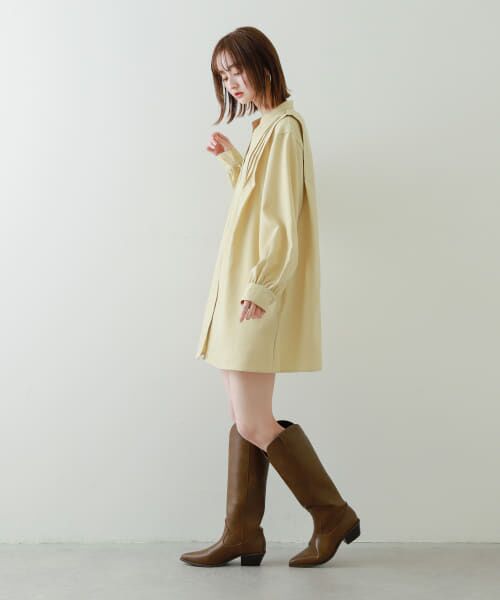 タグ付き未使用　ハグオーワー リバティ フェザーフィールズ　シャツワンピース タグ付き未使用 ハグオーワー リバティ フェザーフィールズ
