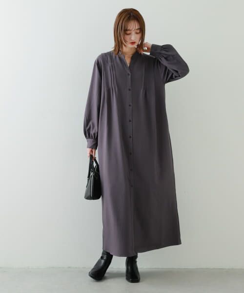 セール】 『Shortサイズあり』タックシャツワンピース