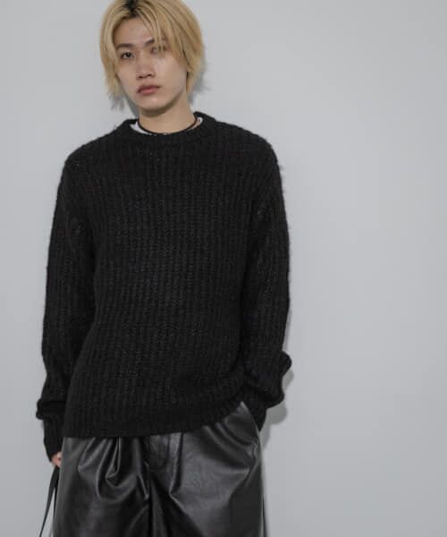 Supreme クルーネックニット L ダークグレー knit-02288 クルーネック ニット プルオーバー エクリュ グレー