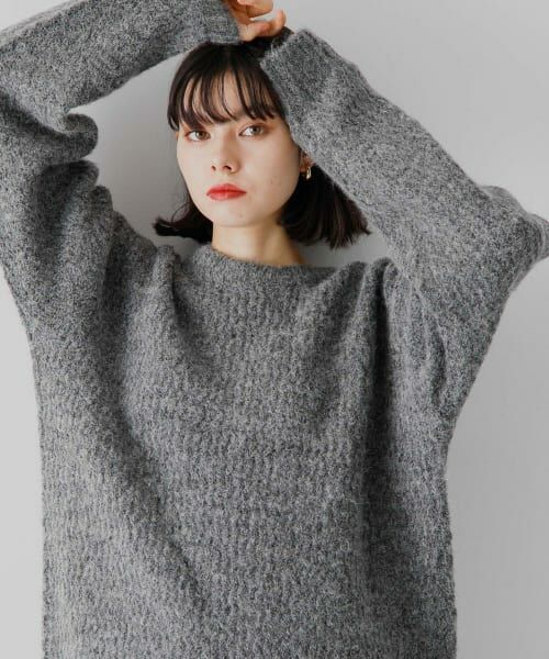 ＊＊SENSE OF PLACE by URBAN RESEARCH / センスオブプレイス バイ アーバンリサーチ ニット・セーター | 『ユニセックス』ローゲージカラーニット（CHARCOAL）