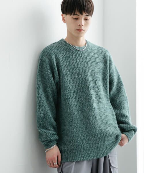 ＊＊SENSE OF PLACE by URBAN RESEARCH / センスオブプレイス バイ アーバンリサーチ ニット・セーター | 『ユニセックス』ローゲージカラーニット（GREEN）