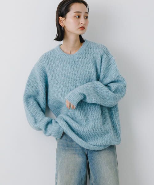 ＊＊SENSE OF PLACE by URBAN RESEARCH / センスオブプレイス バイ アーバンリサーチ ニット・セーター | 『ユニセックス』ローゲージカラーニット（L.BLUE）