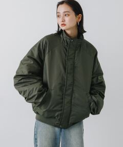 『ユニセックス』ナイロンギャザースタンドブルゾン