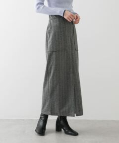 『WEB/一部店舗限定サイズ』ジャージーメルトンアウトポケットスカート