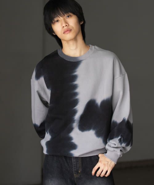 ＊＊SENSE OF PLACE by URBAN RESEARCH / センスオブプレイス バイ アーバンリサーチ スウェット | ブリーチクルーネックウェット（BLACK）