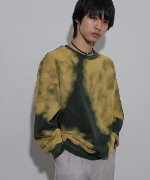 ＊＊SENSE OF PLACE by URBAN RESEARCH / センスオブプレイス バイ アーバンリサーチ スウェット | ブリーチクルーネックウェット（GREEN）
