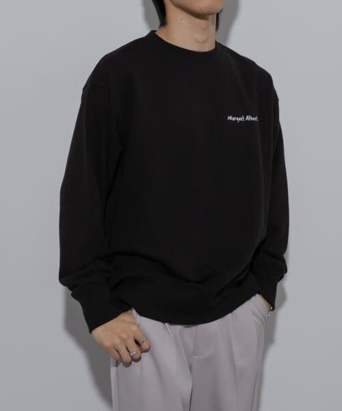 ＊＊SENSE OF PLACE by URBAN RESEARCH / センスオブプレイス バイ アーバンリサーチ スウェット | 『別注』Albert Marquet ロゴスウェット（BLACK）