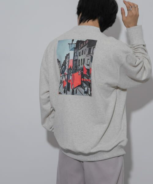 ＊＊SENSE OF PLACE by URBAN RESEARCH / センスオブプレイス バイ アーバンリサーチ スウェット | 『別注』Albert Marquet ロゴスウェット（GRAY）