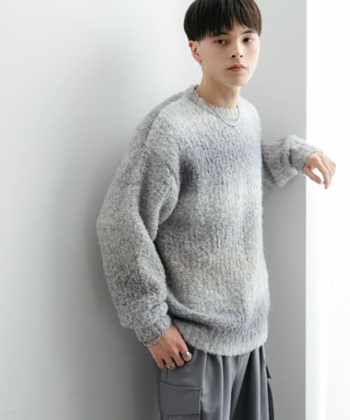 ＊＊SENSE OF PLACE by URBAN RESEARCH / センスオブプレイス バイ アーバンリサーチ ニット・セーター | 『ユニセックス』ブークレグラデーションニット（L.GRAY）