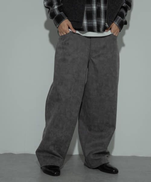 ＊＊SENSE OF PLACE by URBAN RESEARCH / センスオブプレイス バイ アーバンリサーチ その他パンツ | フェイクスエード5pパンツ（CHARCOAL）
