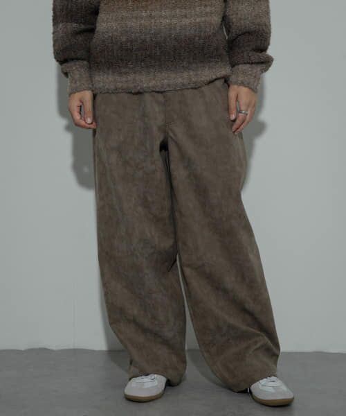 ＊＊SENSE OF PLACE by URBAN RESEARCH / センスオブプレイス バイ アーバンリサーチ その他パンツ | フェイクスエード5pパンツ（KHAKI）
