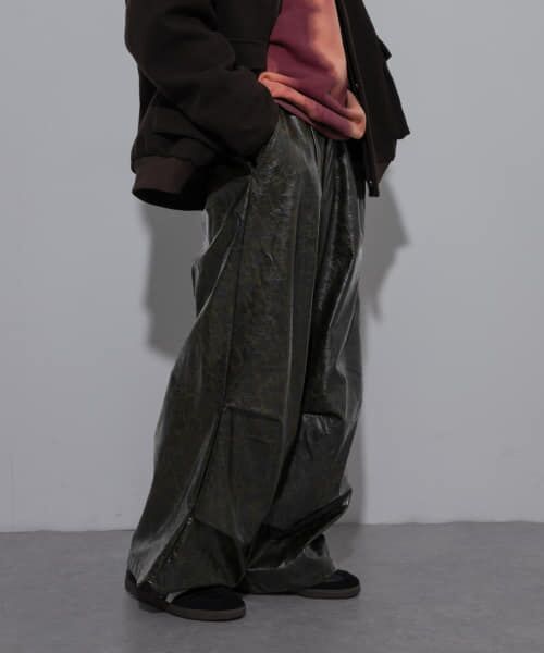 ＊＊SENSE OF PLACE by URBAN RESEARCH / センスオブプレイス バイ アーバンリサーチ その他パンツ | FLタックワイドパンツ（BLK×BRN）