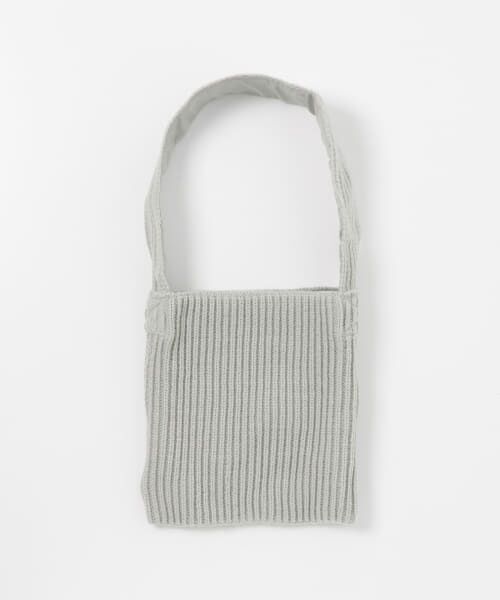 ＊＊SENSE OF PLACE by URBAN RESEARCH / センスオブプレイス バイ アーバンリサーチ トートバッグ | ニットスクエアバッグ（L.GRAY）
