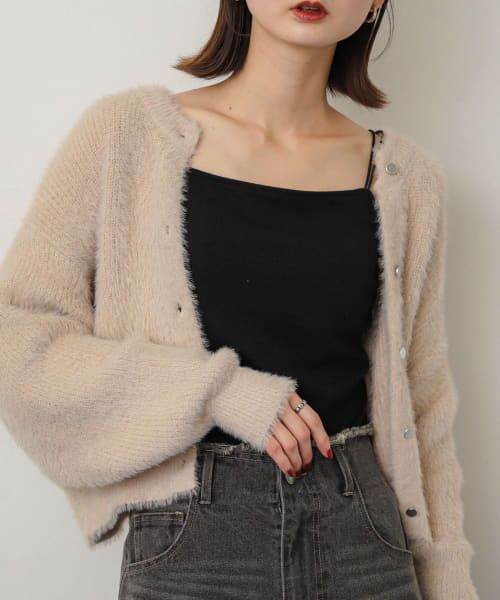 ファビアナフィリッピ ラメ ジップ ブルゾン調 カーディガン trim_fce_item670ceaf2a519c.jpg