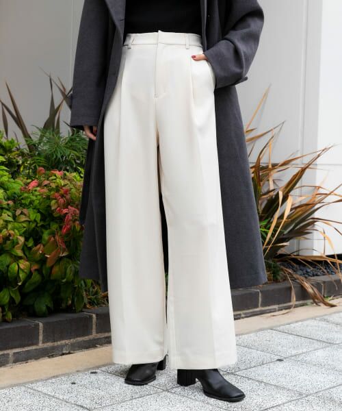 **SENSE OF PLACE by URBAN RESEARCH / センスオブプレイス バイ アーバンリサーチ その他パンツ | ストレートスラックスパンツ(IVORY)