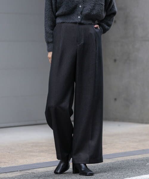 **SENSE OF PLACE by URBAN RESEARCH / センスオブプレイス バイ アーバンリサーチ その他パンツ | ストレートスラックスパンツ(CHARCOAL)