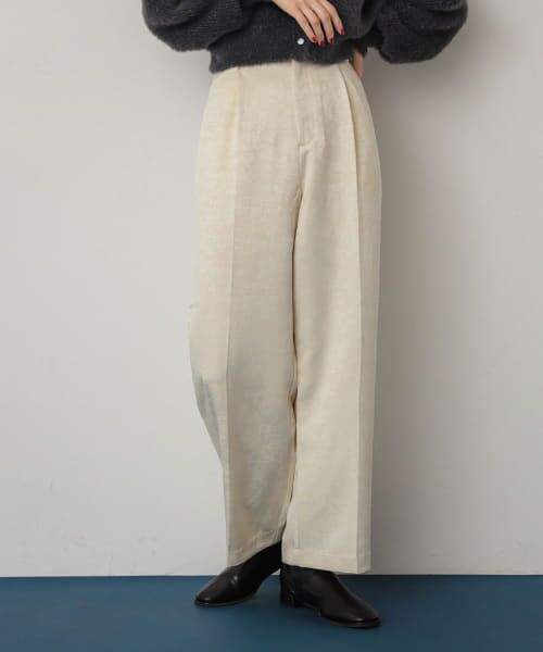 ＊＊SENSE OF PLACE by URBAN RESEARCH / センスオブプレイス バイ アーバンリサーチ その他パンツ | サテンパイピングジャガードパンツ（IVORY）