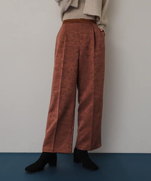 ＊＊SENSE OF PLACE by URBAN RESEARCH / センスオブプレイス バイ アーバンリサーチ その他パンツ | サテンパイピングジャガードパンツ（BROWN）